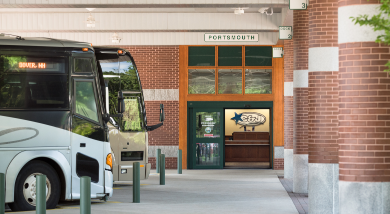 on time buses at terminal